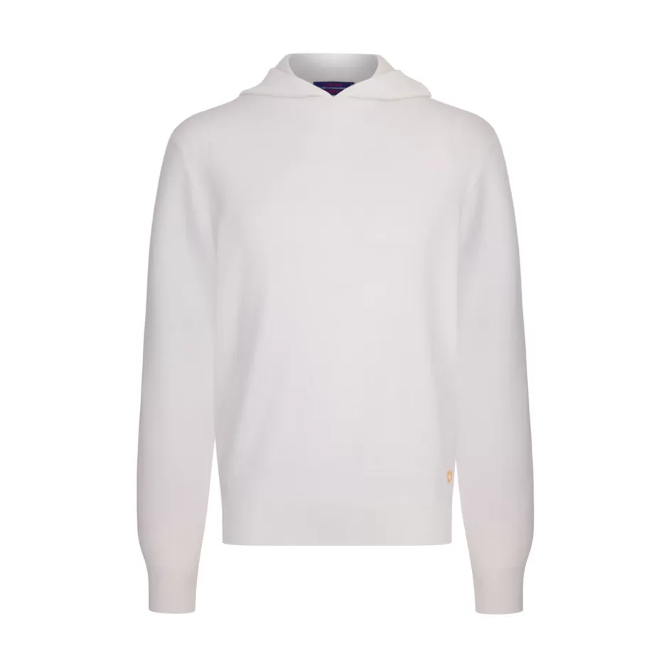 ALPHA YARN CASHMERE HOODED CREWNECK | Stefano Ricci Sale