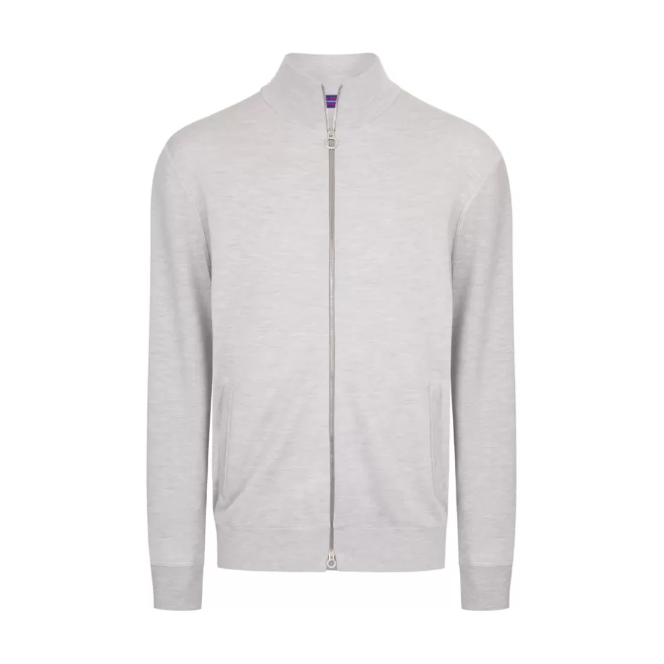 ALPHA YARN CASHMERE ZIP JOGGING SWEATER | Stefano Ricci Hot
