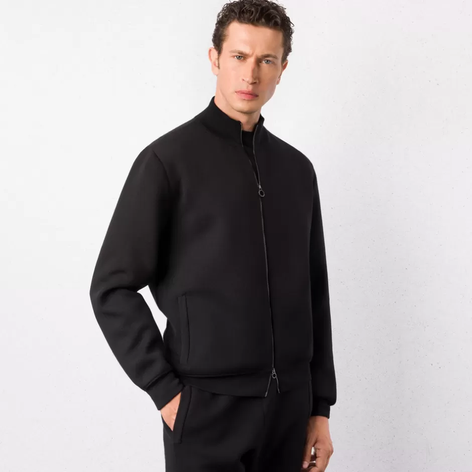 ALPHA YARN CASHMERE ZIP JOGGING SWEATER | Stefano Ricci Cheap