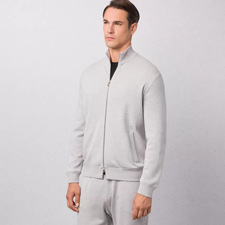 ALPHA YARN CASHMERE ZIP JOGGING SWEATER | Stefano Ricci Hot