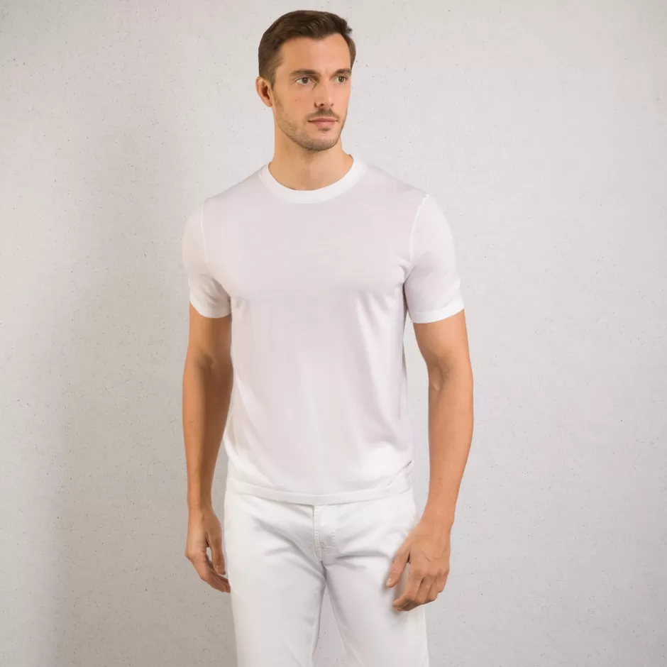 ALPHA YARN CREWNECK T-SHIRT | Stefano Ricci Sale