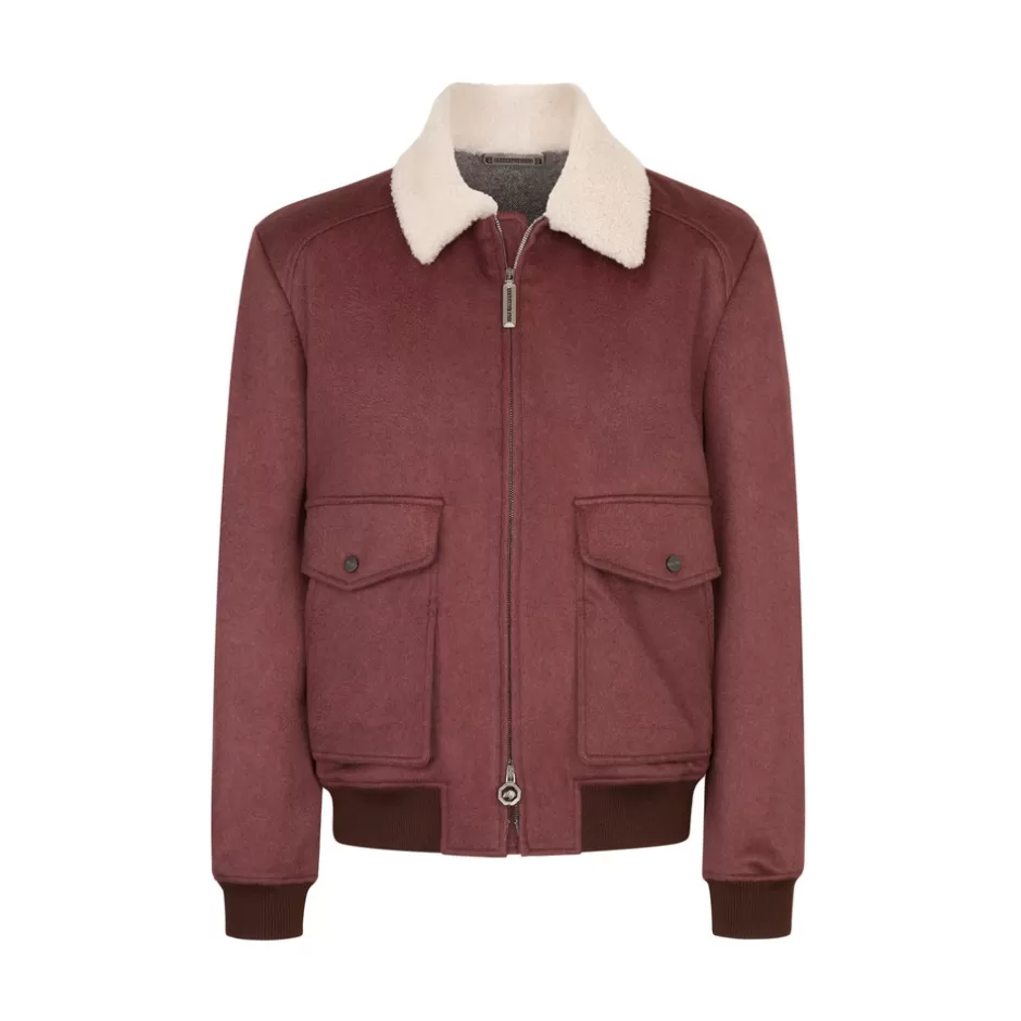 BLOUSON WITH LACON SHEARLING COLLAR | Stefano Ricci Sale