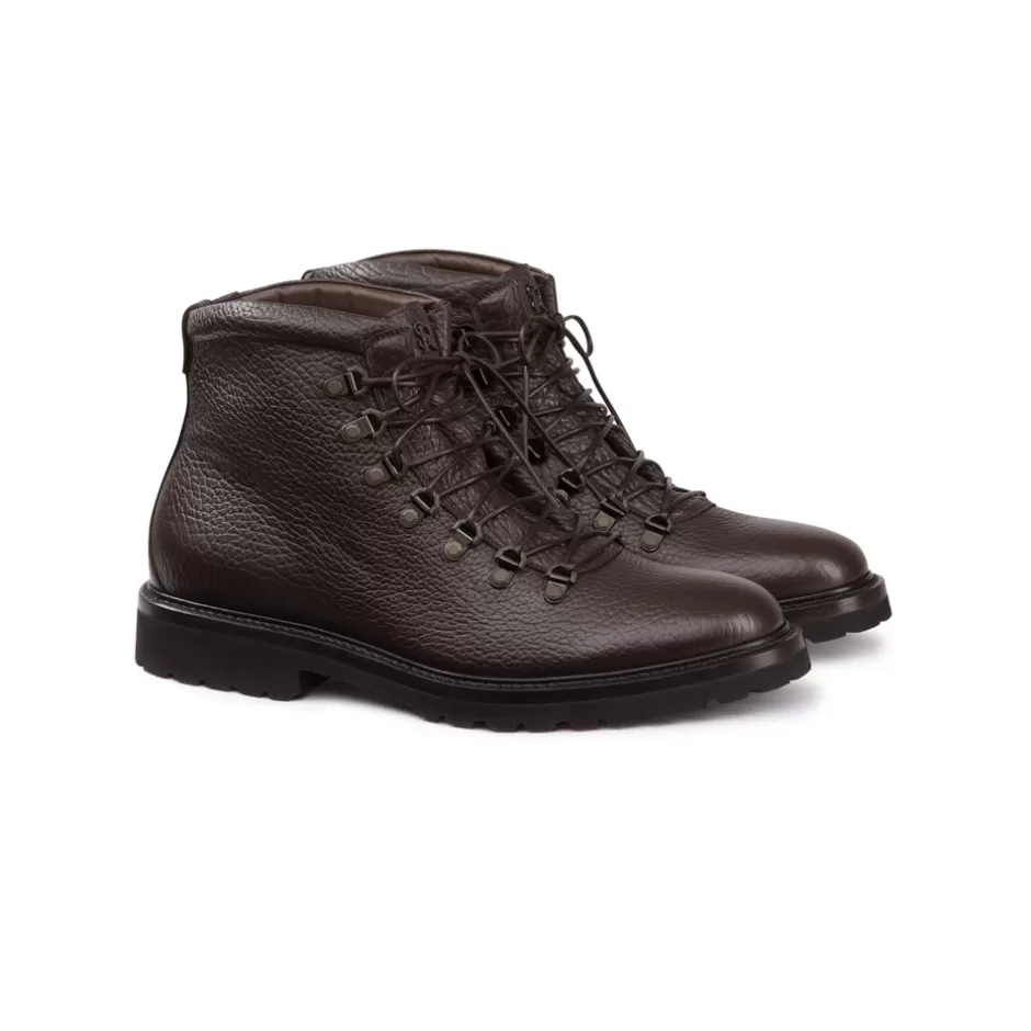 CALFSKIN LEATHER HIKING BOOTS | Stefano Ricci Fashion