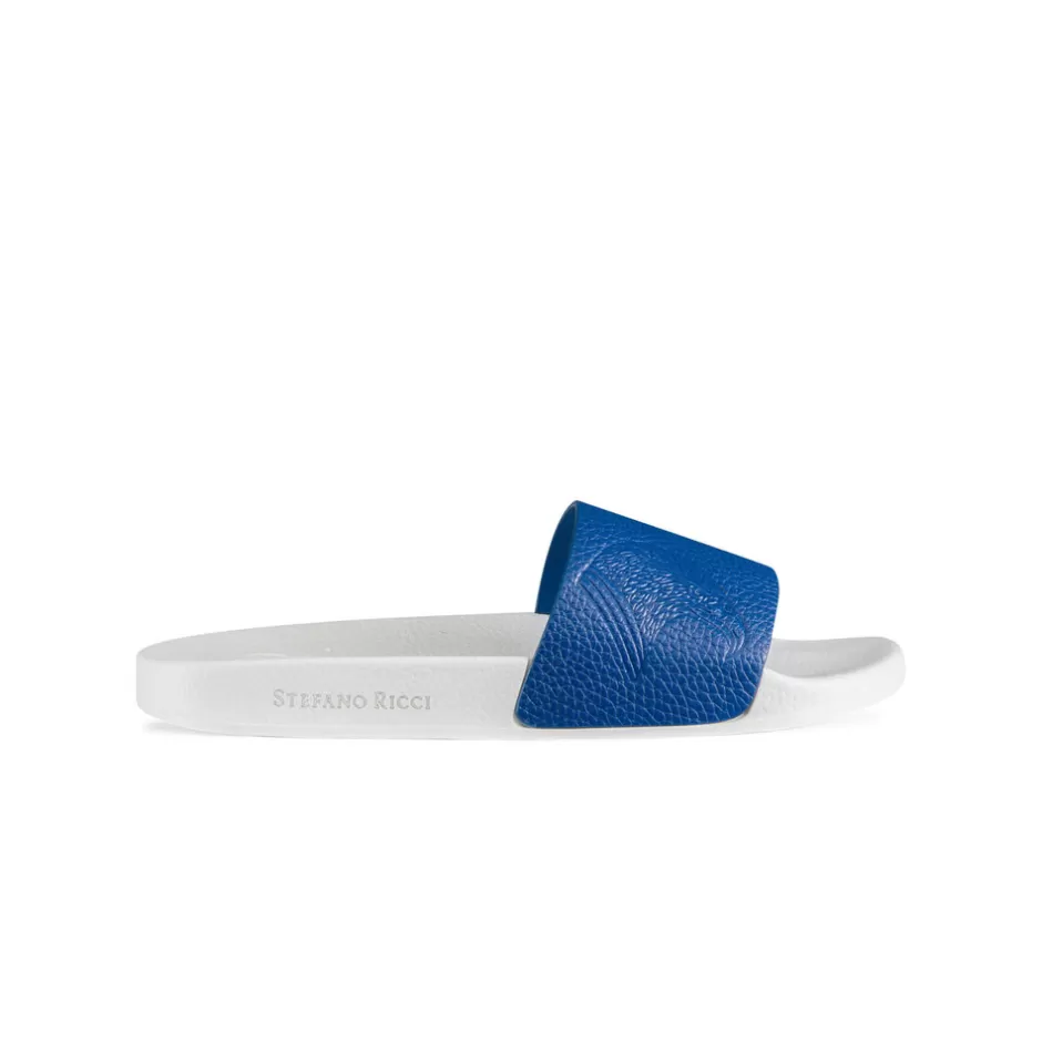 CALFSKIN LEATHER SLIDES | Stefano Ricci Clearance