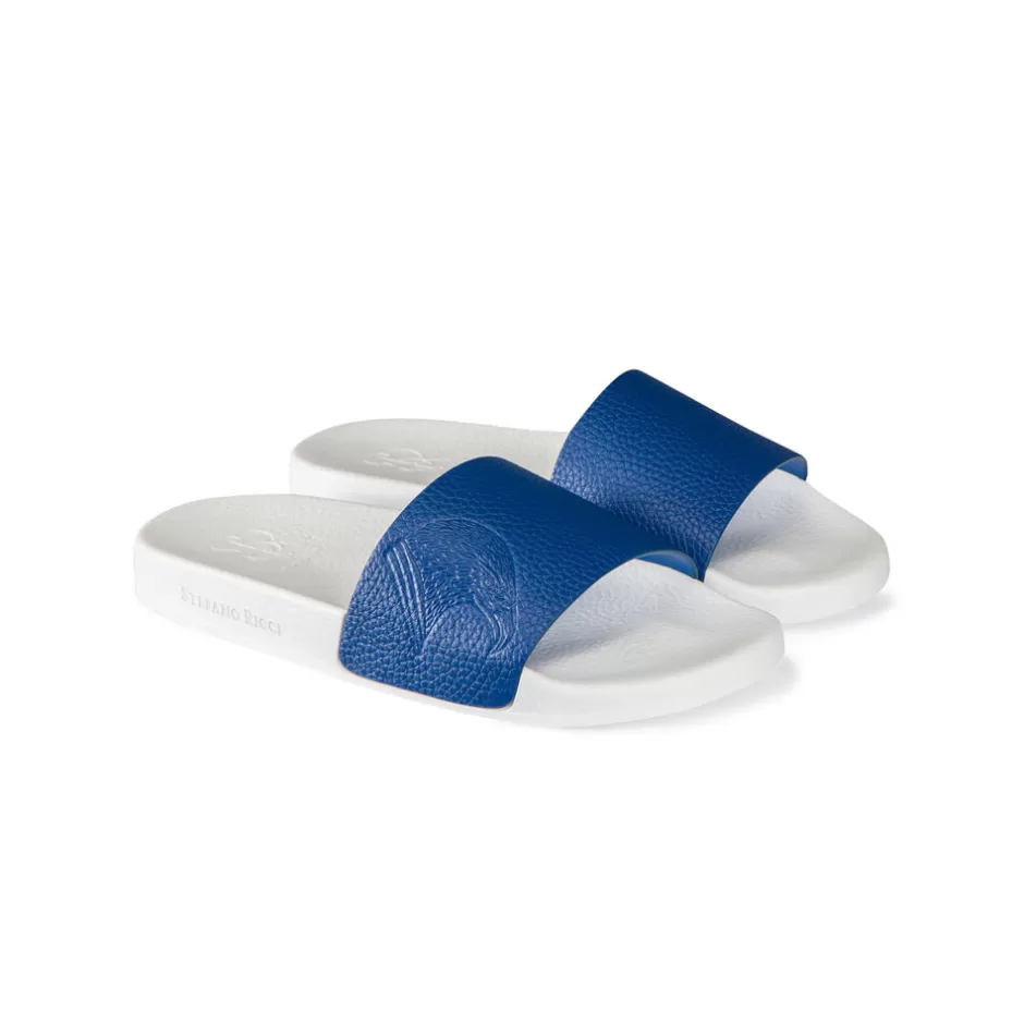 CALFSKIN LEATHER SLIDES | Stefano Ricci Clearance