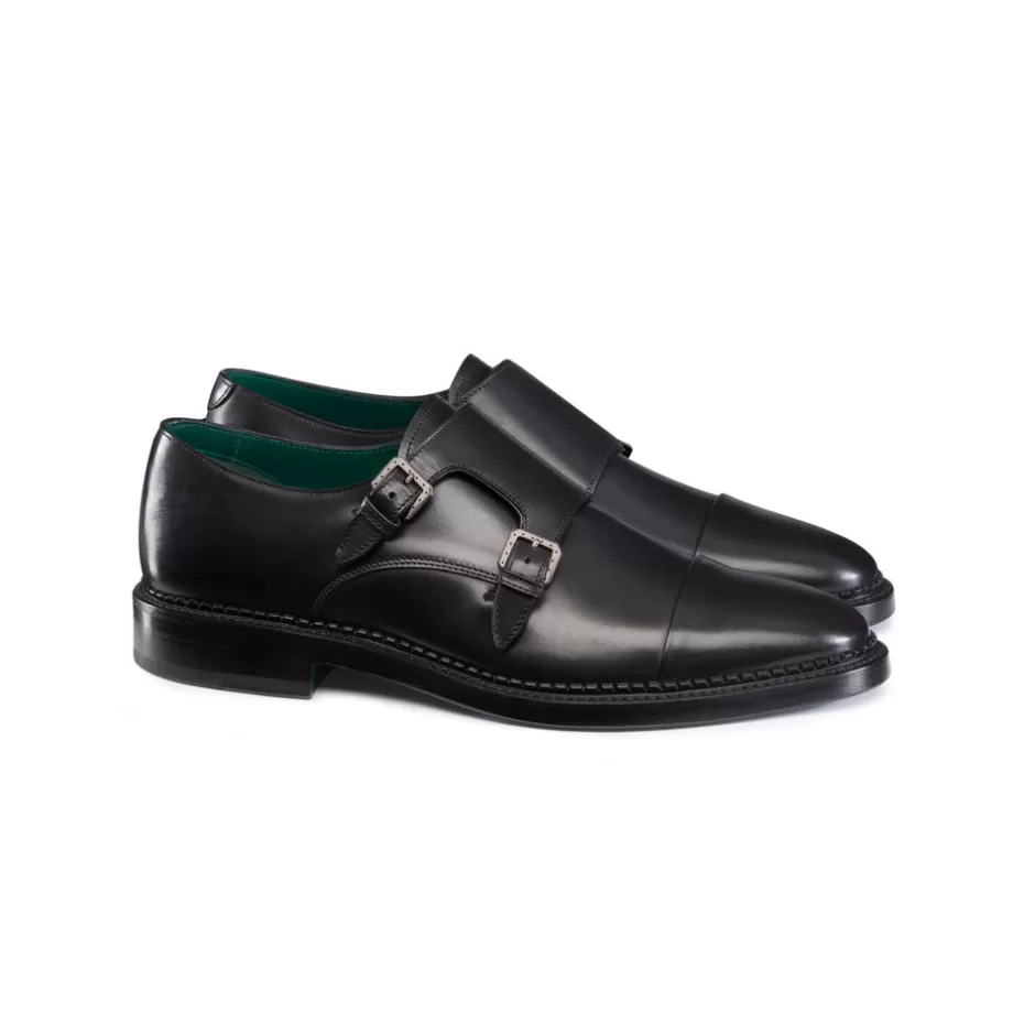 CALFSKIN MONK STRAP SHOES | Stefano Ricci Hot