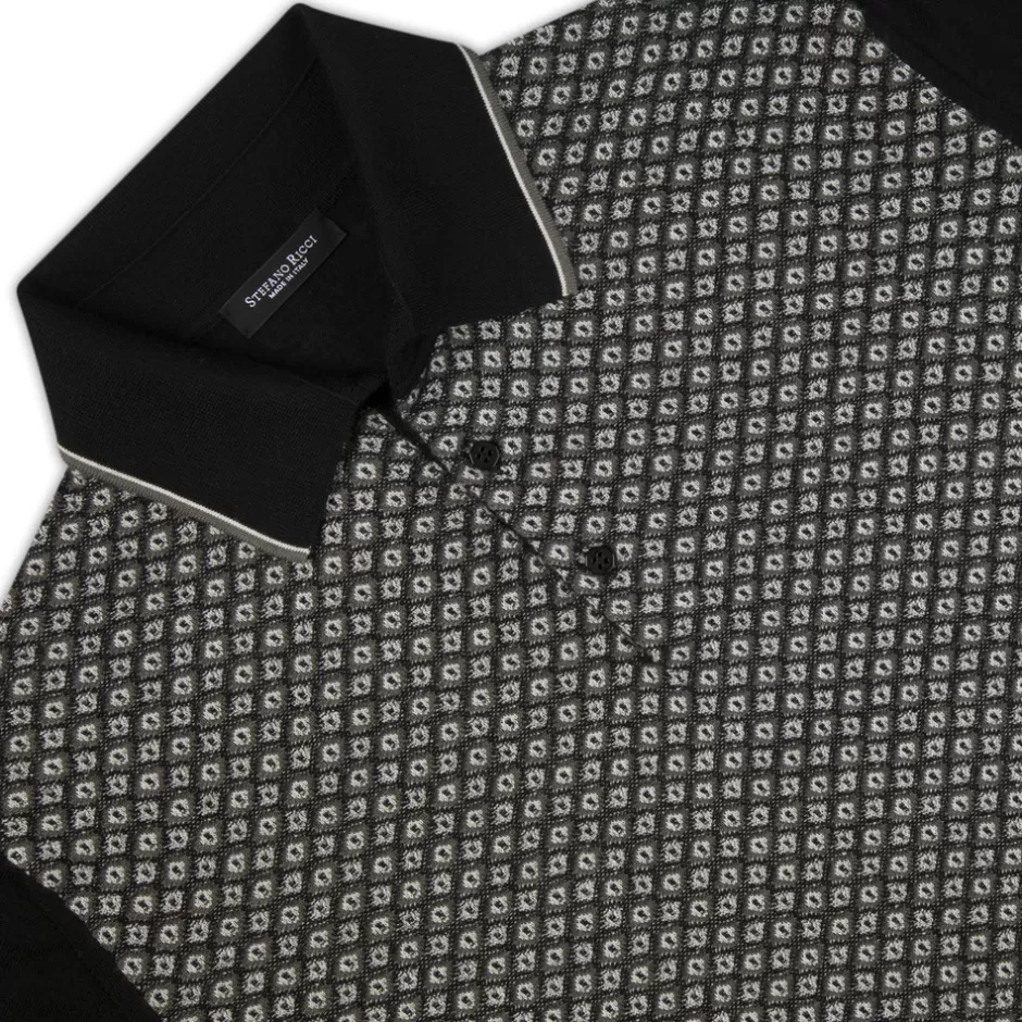 CASHMERE AND SILK BLEND THREE-BUTTON POLO SHIRT | Stefano Ricci Best