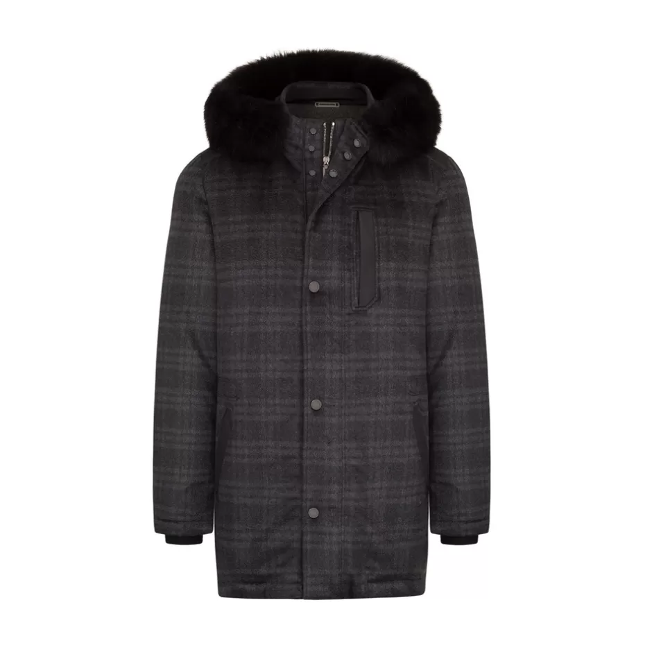 CASHMERE, SILK AND FOX FUR HOODED JACKET | Stefano Ricci Best Sale
