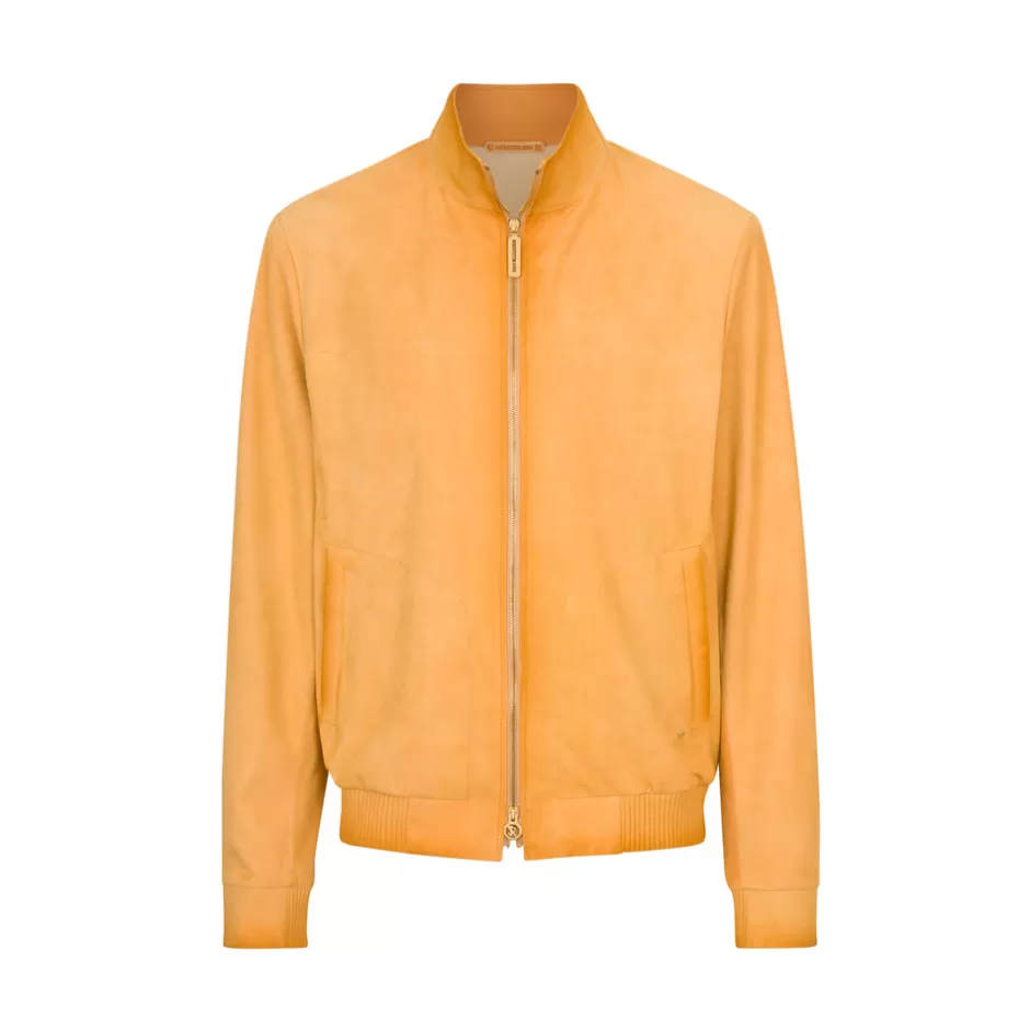 CHAMOIS LAMBSKIN LEATHER BLOUSON | Stefano Ricci Cheap