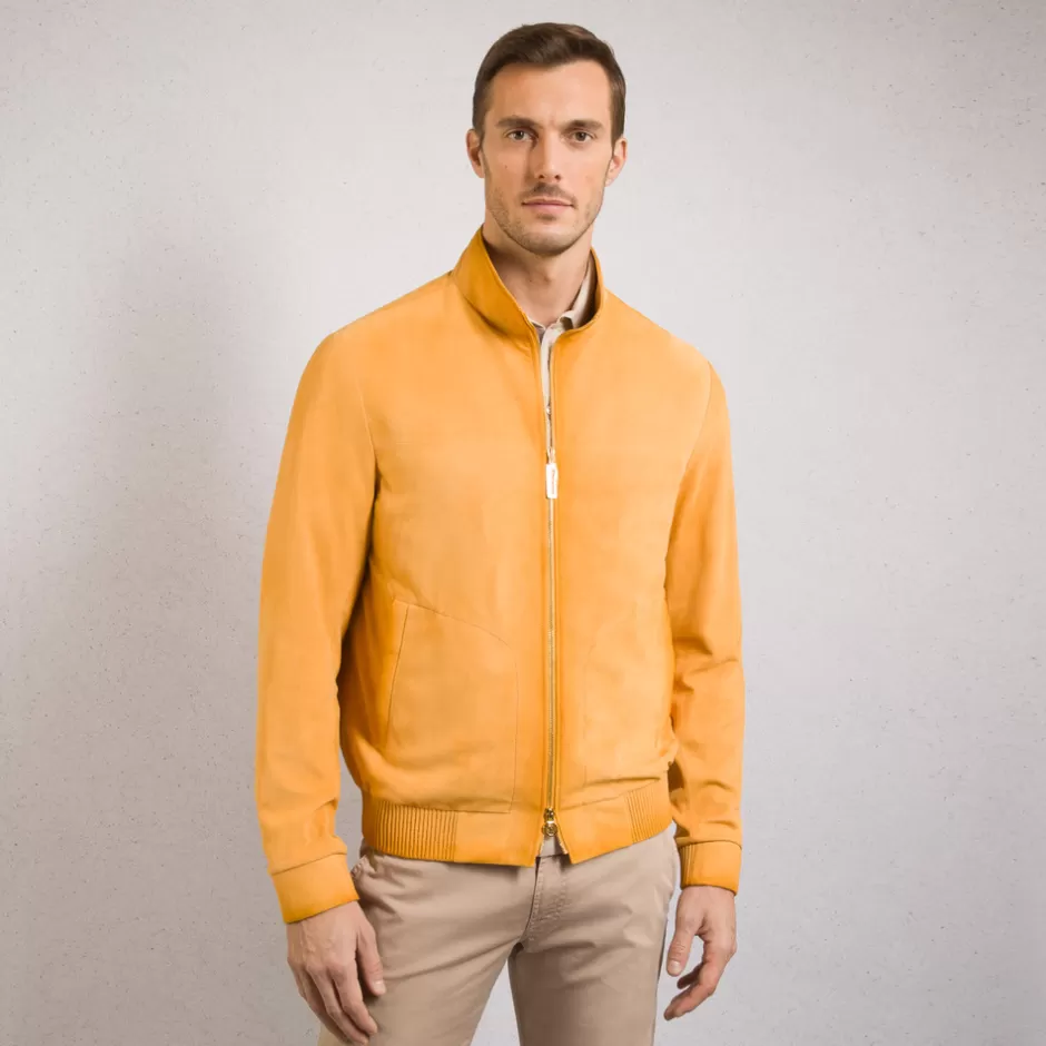 CHAMOIS LAMBSKIN LEATHER BLOUSON | Stefano Ricci Cheap