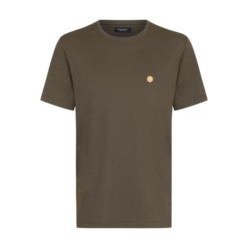 COTTON BLEND REGULAR FIT T-SHIRT | Stefano Ricci Outlet