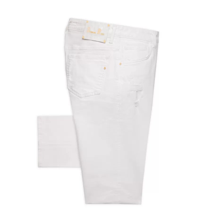 COTTON BLEND TAPERED JEANS | Stefano Ricci Best Sale