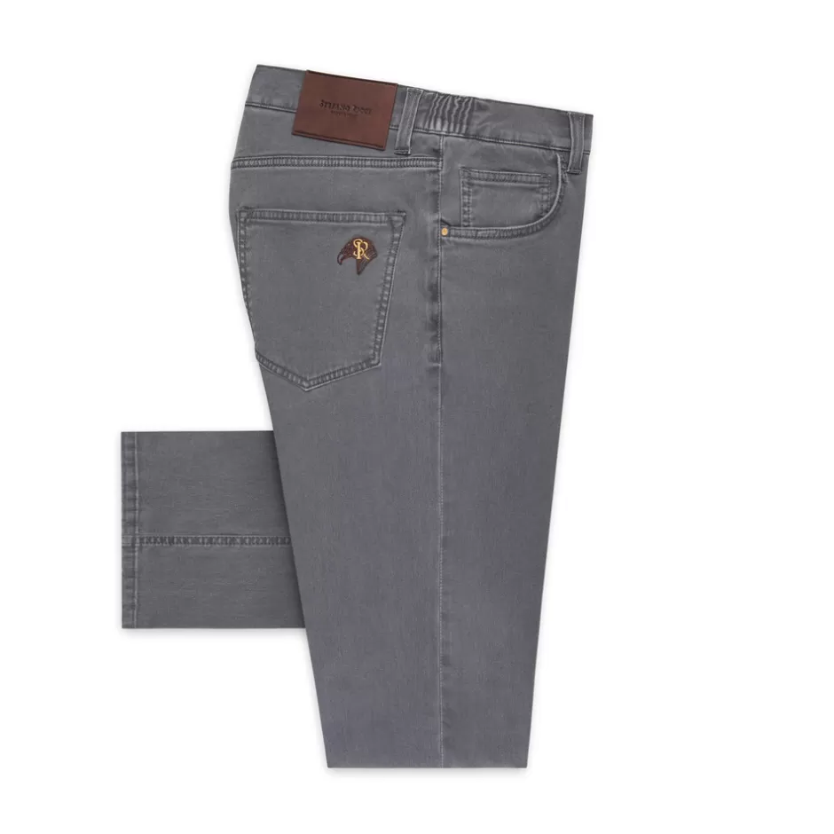COTTON BLEND TAPERED JEANS | Stefano Ricci Discount