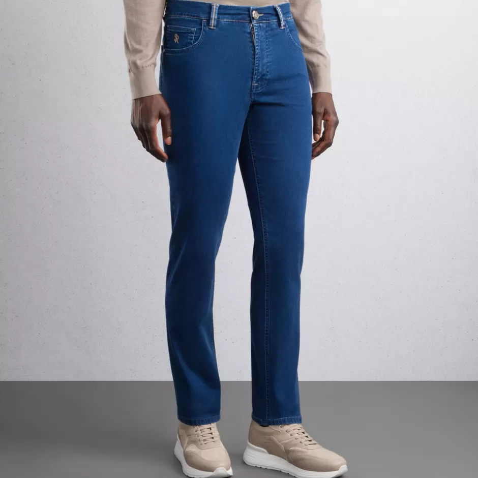 COTTON BLEND TAPERED JEANS | Stefano Ricci Discount