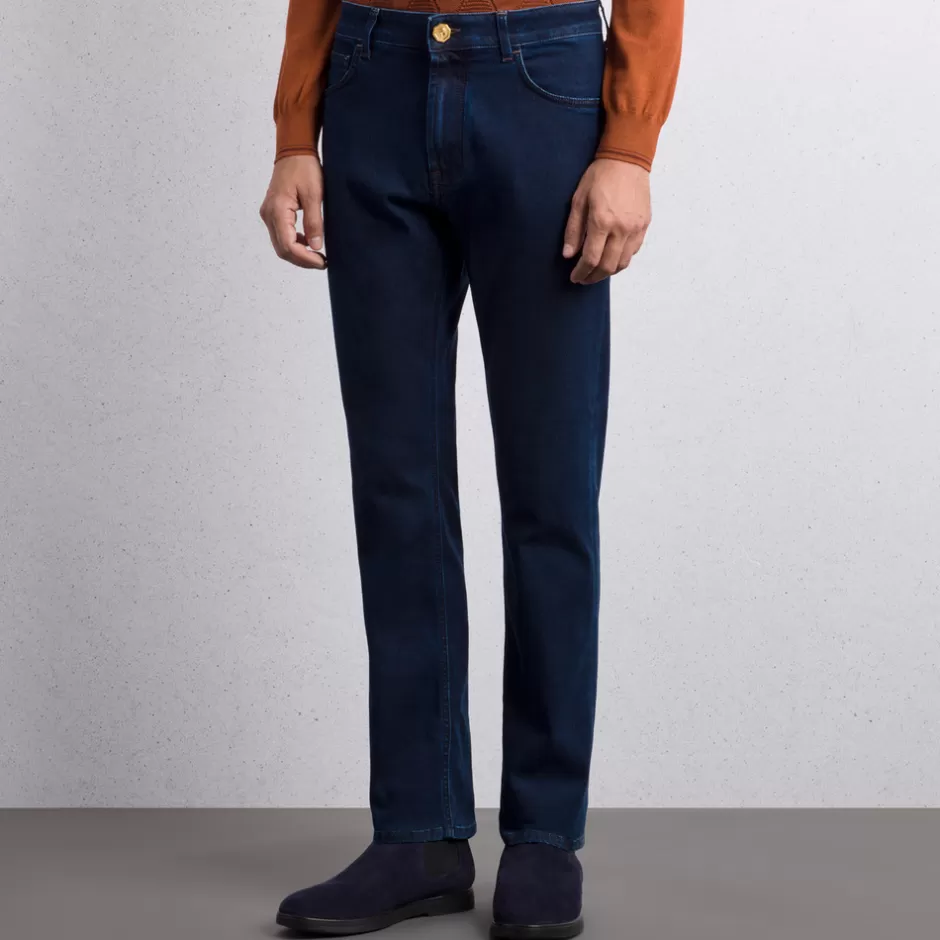 COTTON BLEND TAPERED JEANS | Stefano Ricci Cheap