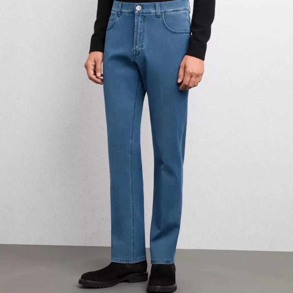 COTTON BLEND TAPERED JEANS | Stefano Ricci Discount