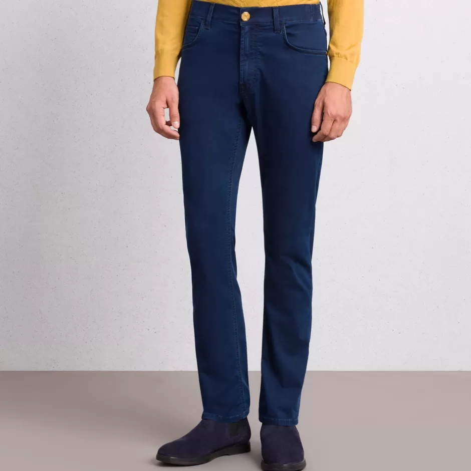 COTTON BLEND TAPERED JEANS | Stefano Ricci Discount
