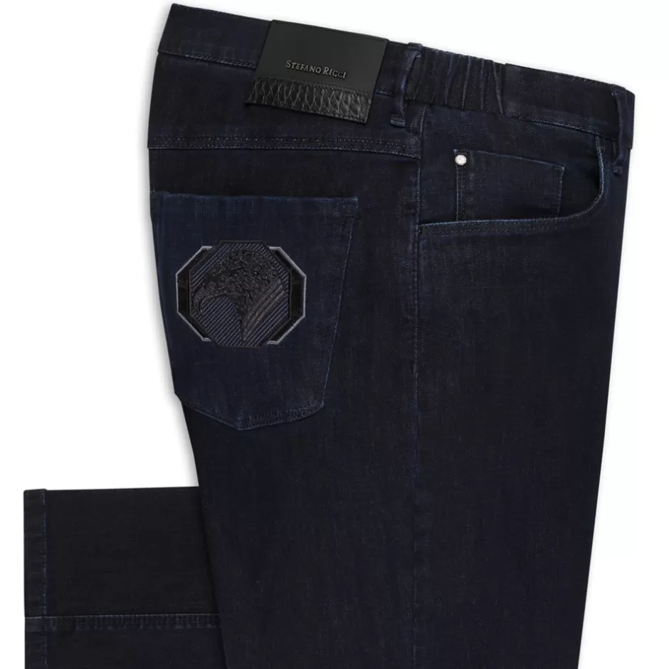 COTTON BLEND TAPERED JEANS | Stefano Ricci Shop