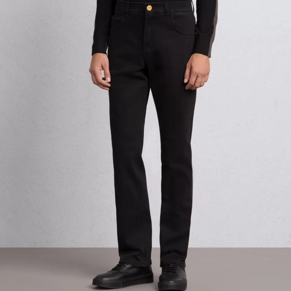 COTTON BLEND TAPERED JEANS | Stefano Ricci Discount