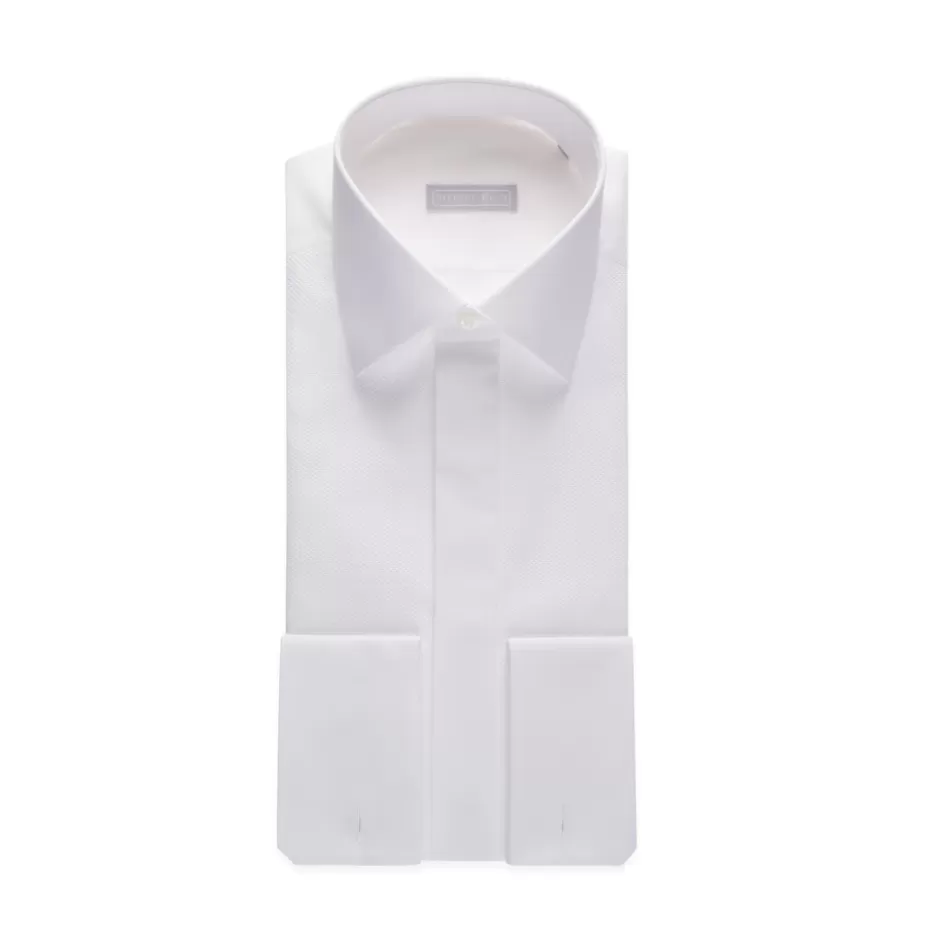 COTTON TUXEDO SHIRT | Stefano Ricci Clearance