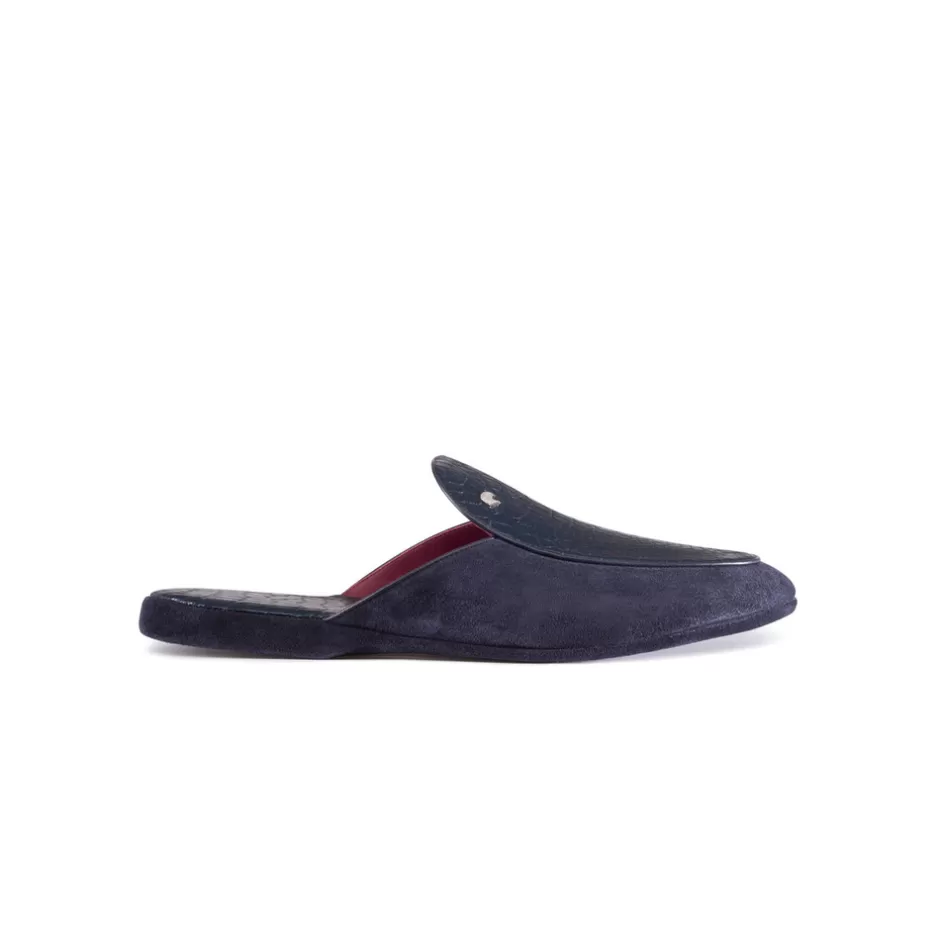 CROCODILE AND SUEDE SLIPPERS | Stefano Ricci Store