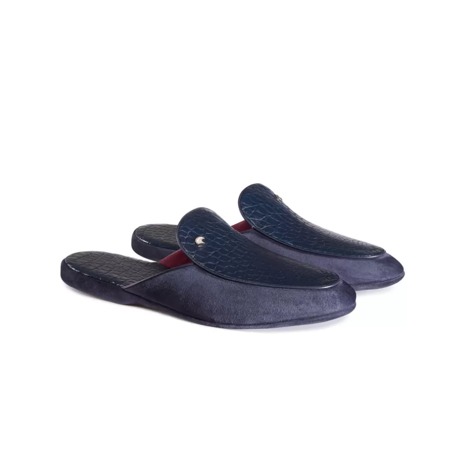 CROCODILE AND SUEDE SLIPPERS | Stefano Ricci Store