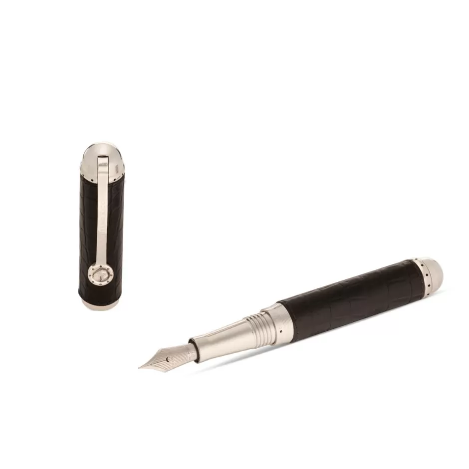 CROCODILE LEATHER FOUNTAIN PEN | Stefano Ricci Shop