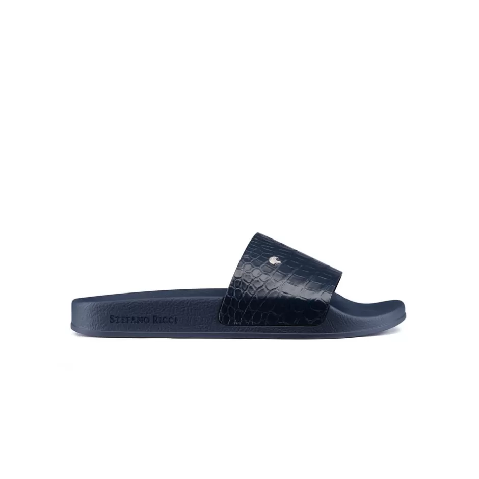 CROCODILE LEATHER SLIDES | Stefano Ricci New