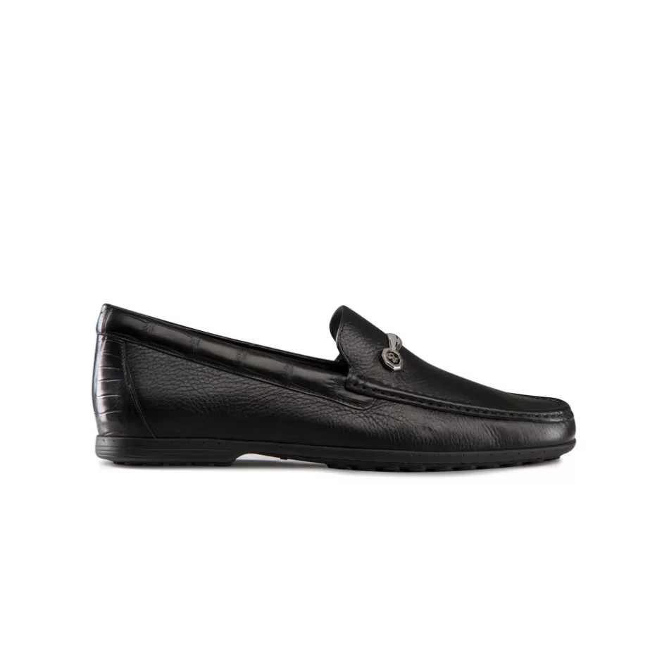 DEERSKIN AND CROCODILE LEATHER LOAFERS | Stefano Ricci New