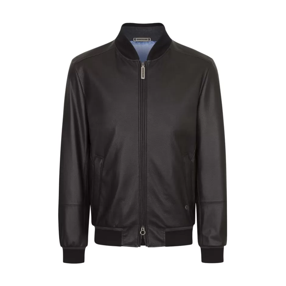DEERSKIN LEATHER BLOUSON | Stefano Ricci Discount