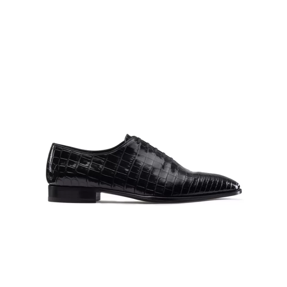 DIAMANTE CROCODILE LEATHER OXFORD SHOES | Stefano Ricci Best