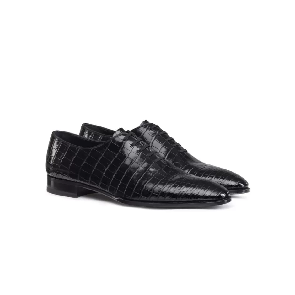 DIAMANTE CROCODILE LEATHER OXFORD SHOES | Stefano Ricci Best