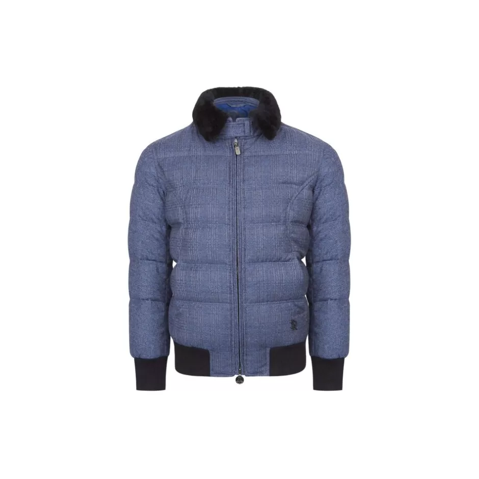 DOWN BLOUSON WITH MINK FUR COLLAR | Stefano Ricci Fashion