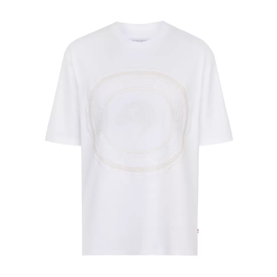 EMBROIDERED COMFORT FIT COTTON T-SHIRT | Stefano Ricci Shop