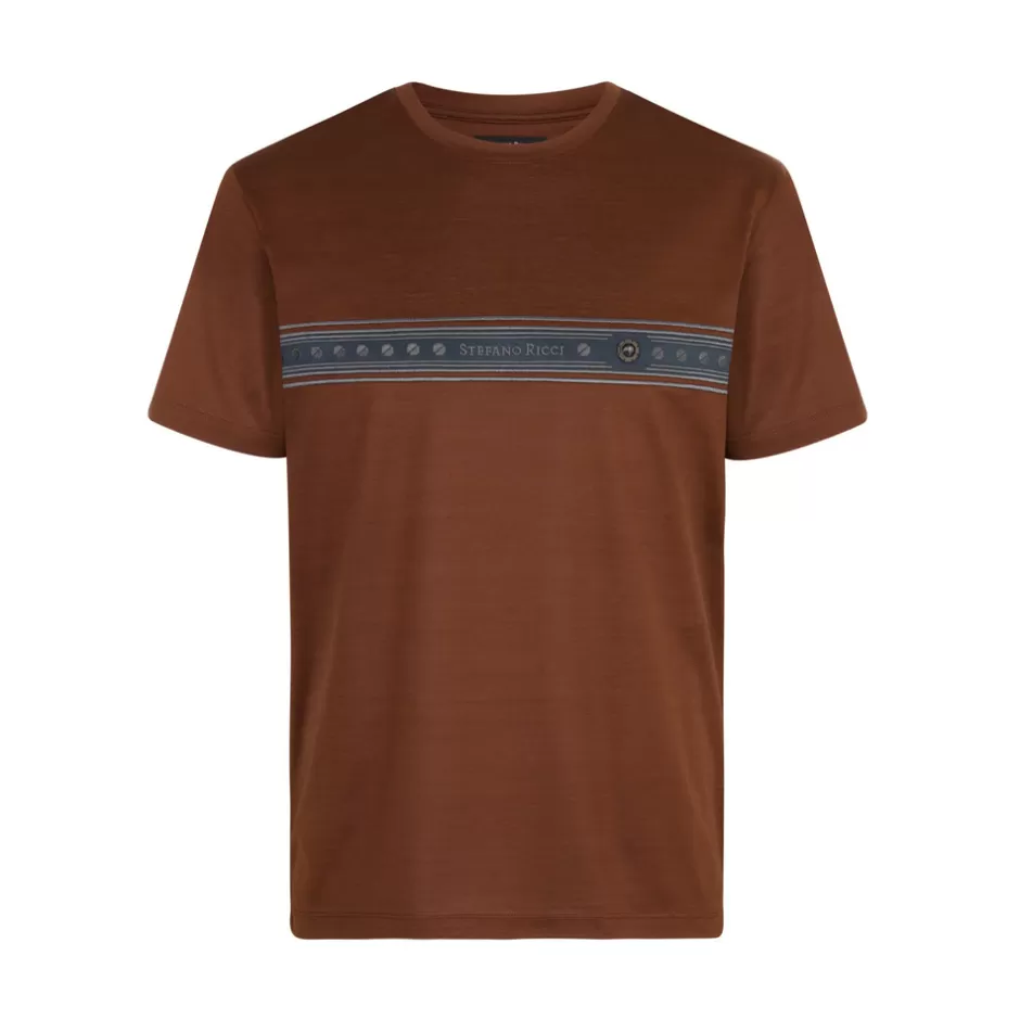 EMBROIDERED COTTON T-SHIRT | Stefano Ricci Shop