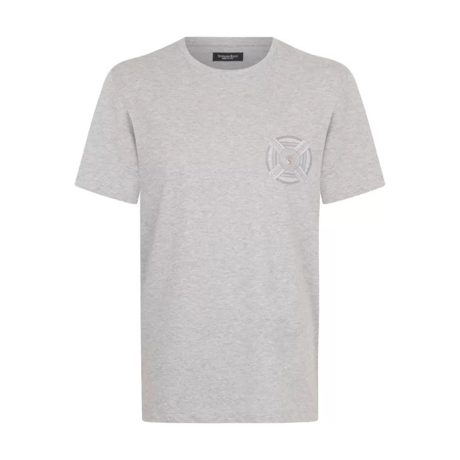 EMBROIDERED COTTON T-SHIRT | Stefano Ricci Online
