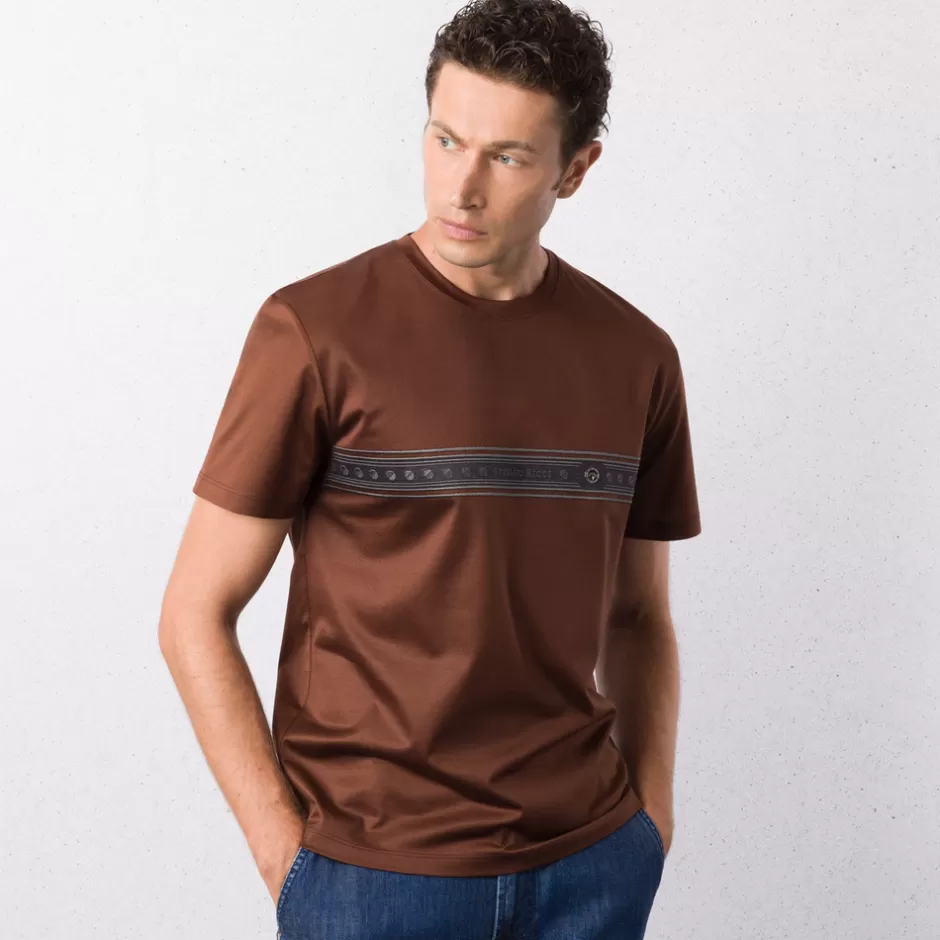 EMBROIDERED COTTON T-SHIRT | Stefano Ricci Shop