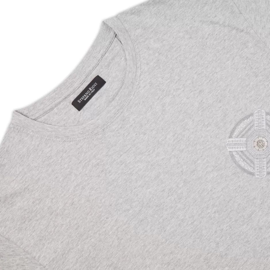 EMBROIDERED COTTON T-SHIRT | Stefano Ricci Online