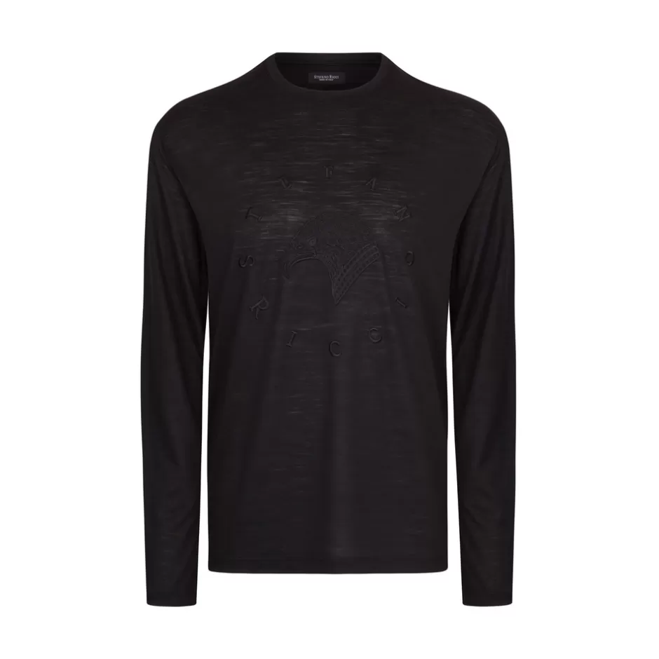 EMBROIDERED VIRGIN WOOL T-SHIRT | Stefano Ricci Best Sale