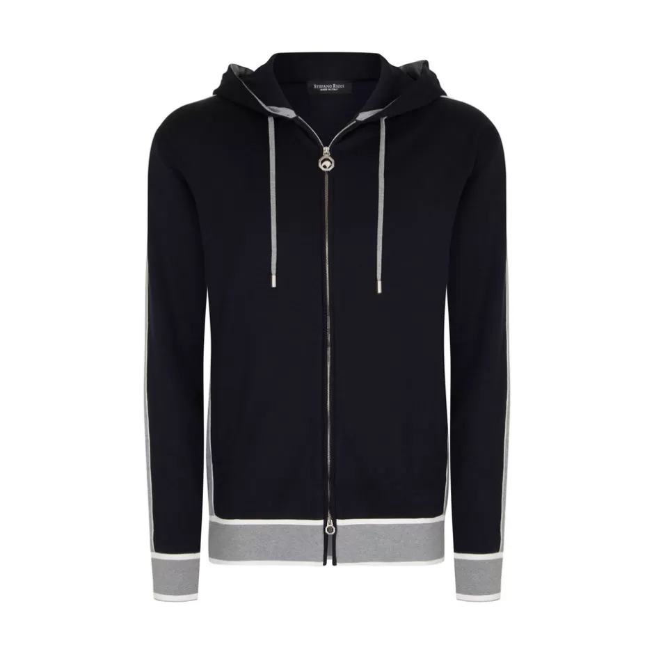 HOODED ZIP JOGGING BLOUSON | Stefano Ricci Shop