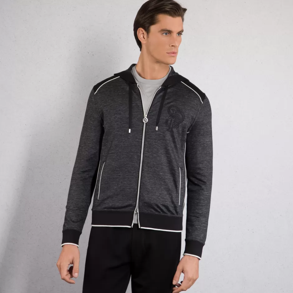 JERSEY HOODED JOGGING BLOUSON | Stefano Ricci New