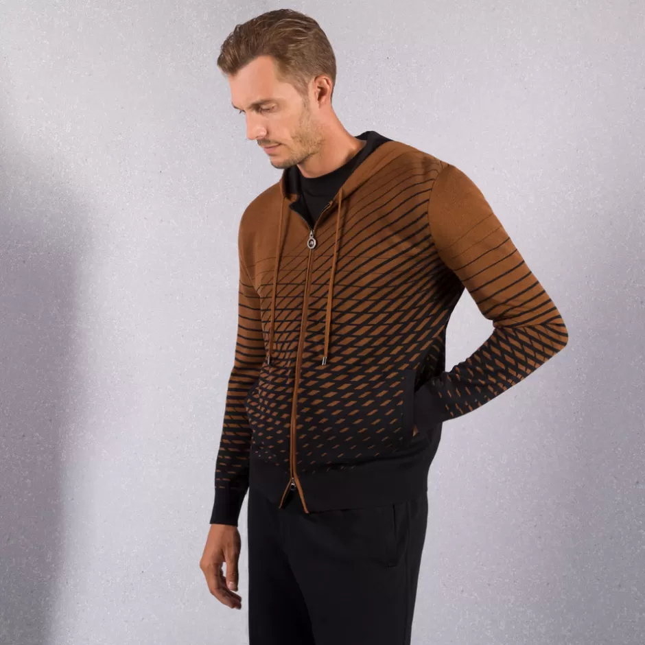 KNIT HOODED JOGGING BLOUSON | Stefano Ricci Best Sale