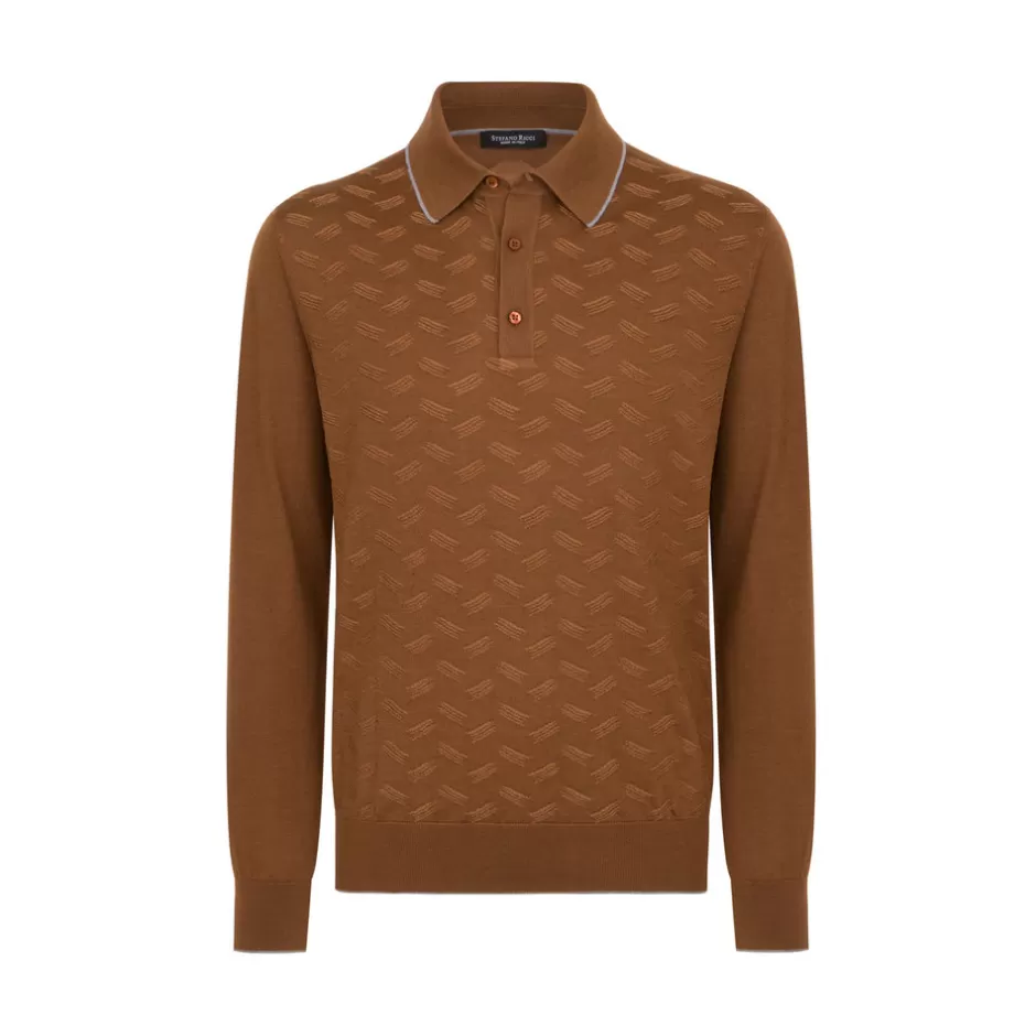 KNIT THREE-BUTTON POLO | Stefano Ricci Store