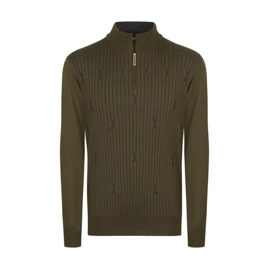 KNIT ZIP MOCKNECK SWEATER | Stefano Ricci Cheap
