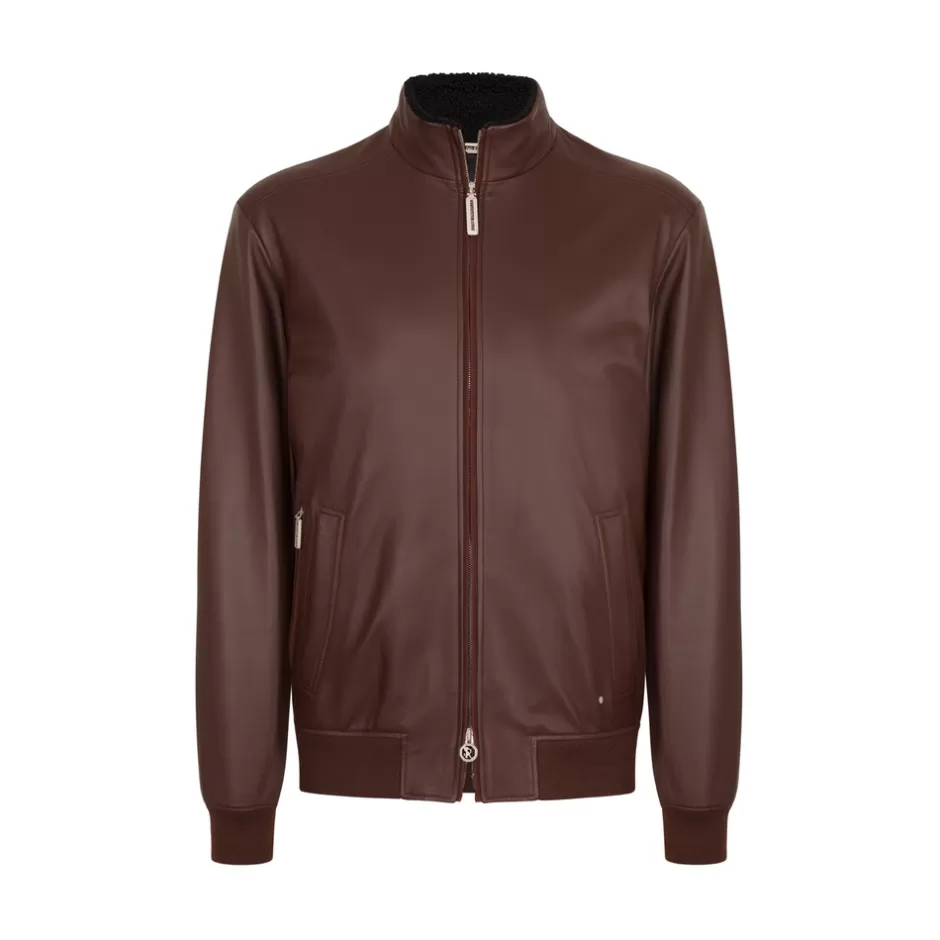 LAMBSKIN LEATHER AND SHEARLING BLOUSON | Stefano Ricci Best