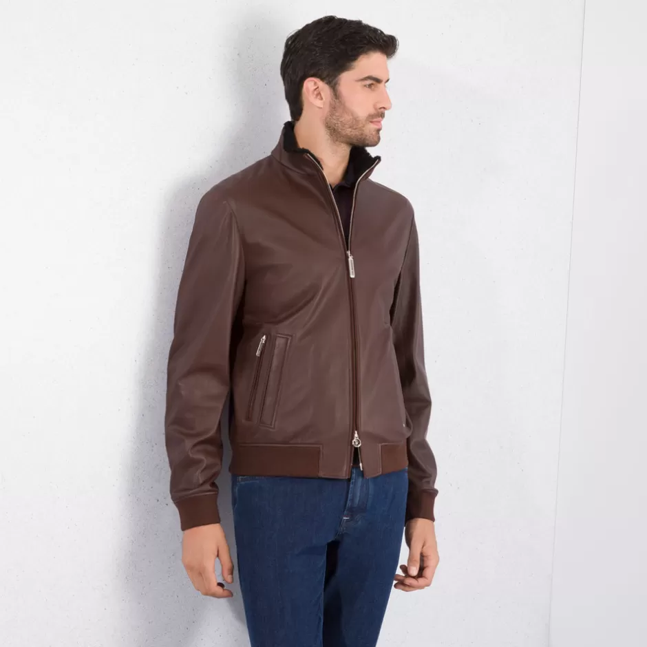 LAMBSKIN LEATHER AND SHEARLING BLOUSON | Stefano Ricci Best