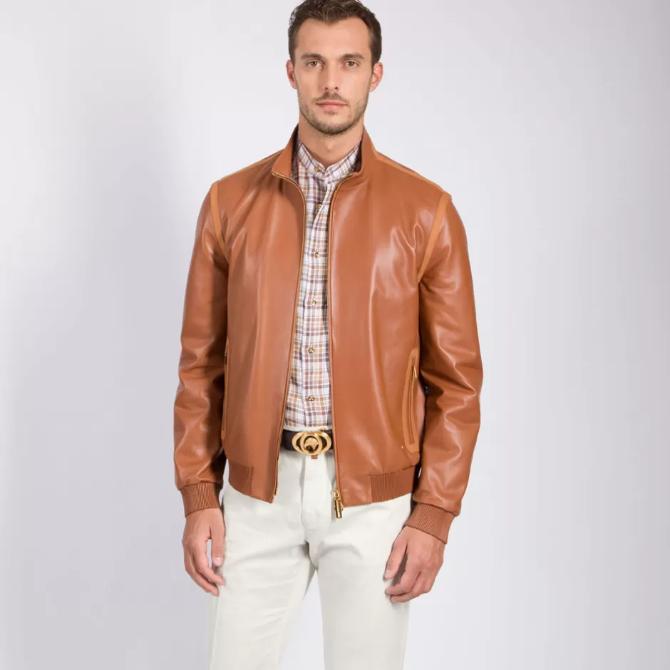 LAMBSKIN LEATHER BLOUSON | Stefano Ricci Best