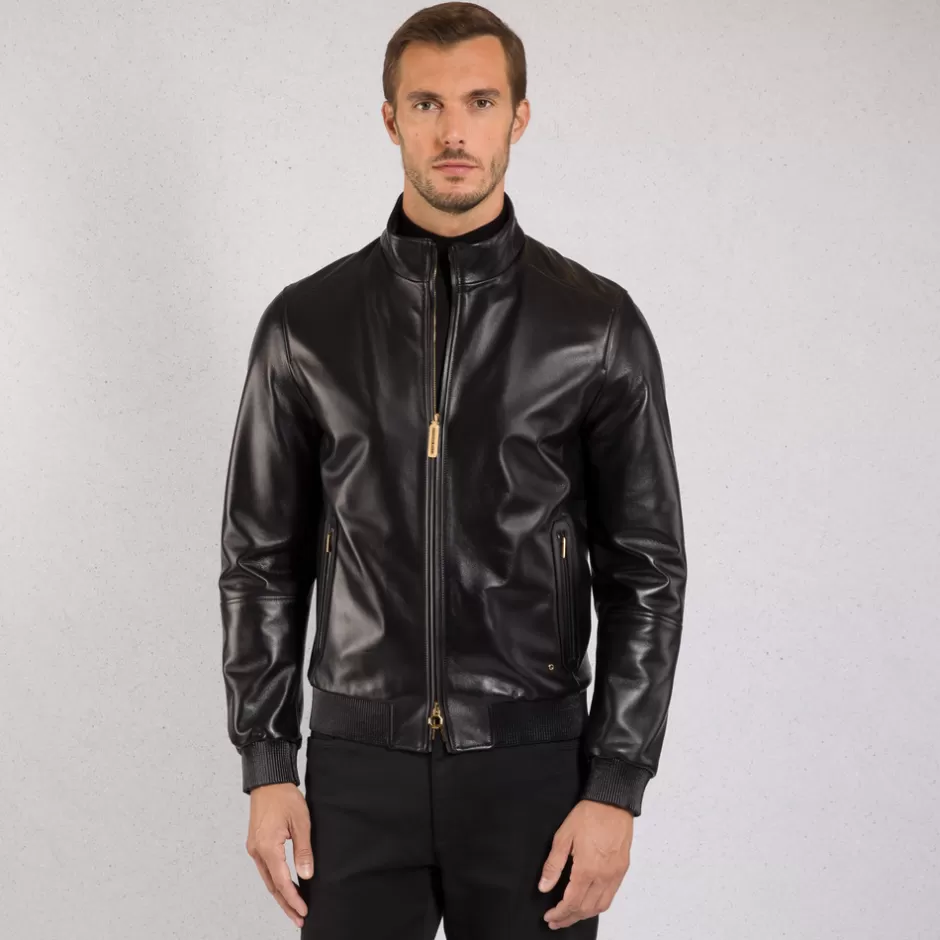 LAMBSKIN LEATHER BLOUSON | Stefano Ricci Shop