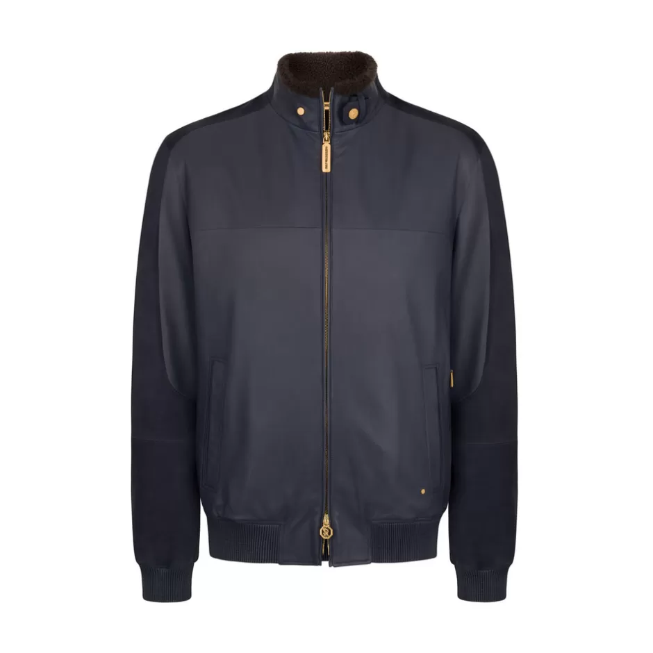 LAMBSKIN, SHEARLING AND CROCODILE LEATHER BLOUSON | Stefano Ricci Cheap