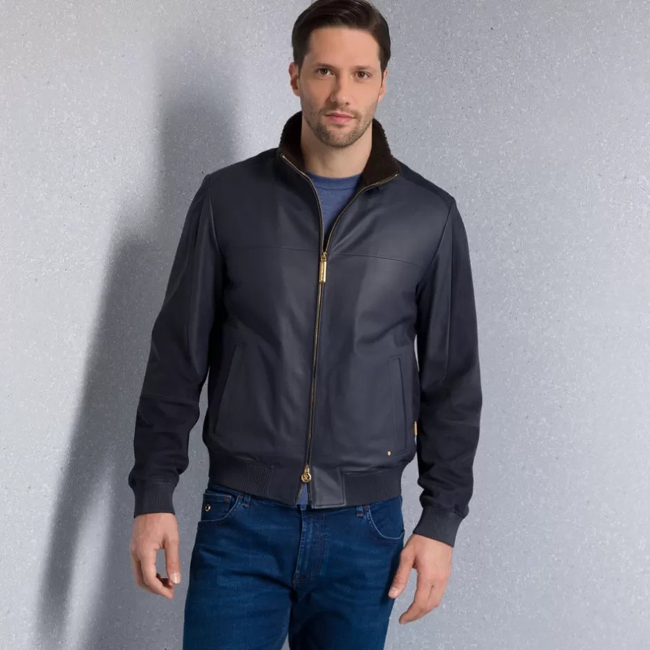 LAMBSKIN, SHEARLING AND CROCODILE LEATHER BLOUSON | Stefano Ricci Cheap